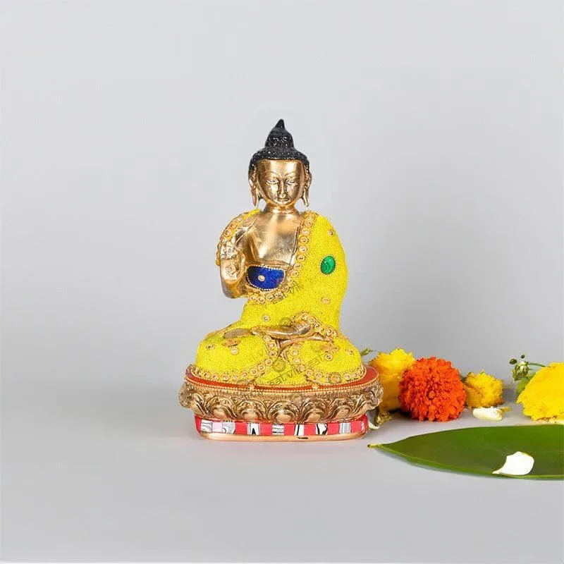 Charming Gautam Buddha Brass Idol media 1