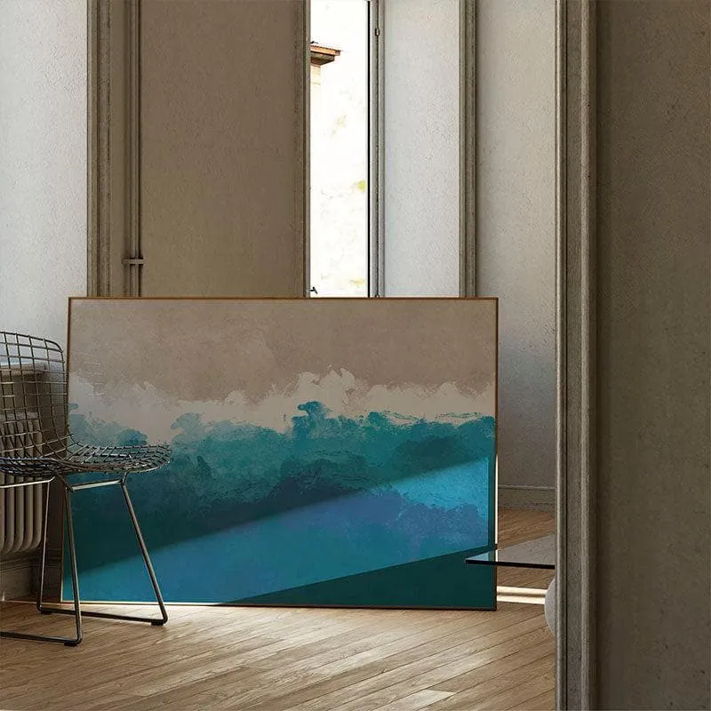 Rumbling Shoreline Wall Painting - Black Frame media 3