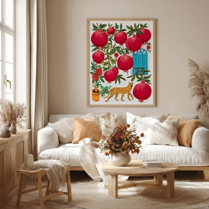 Garden Scene Canvas Wall Painting - Brown Frame media 4