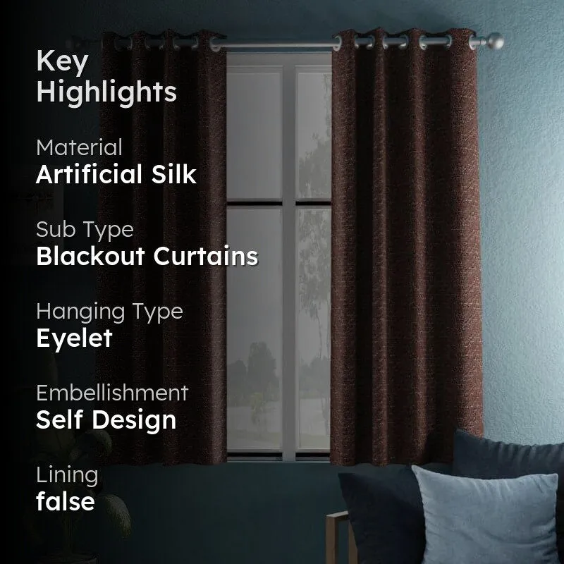 Fasho Blackout Curtain (Brown) - Set Of Two media 2