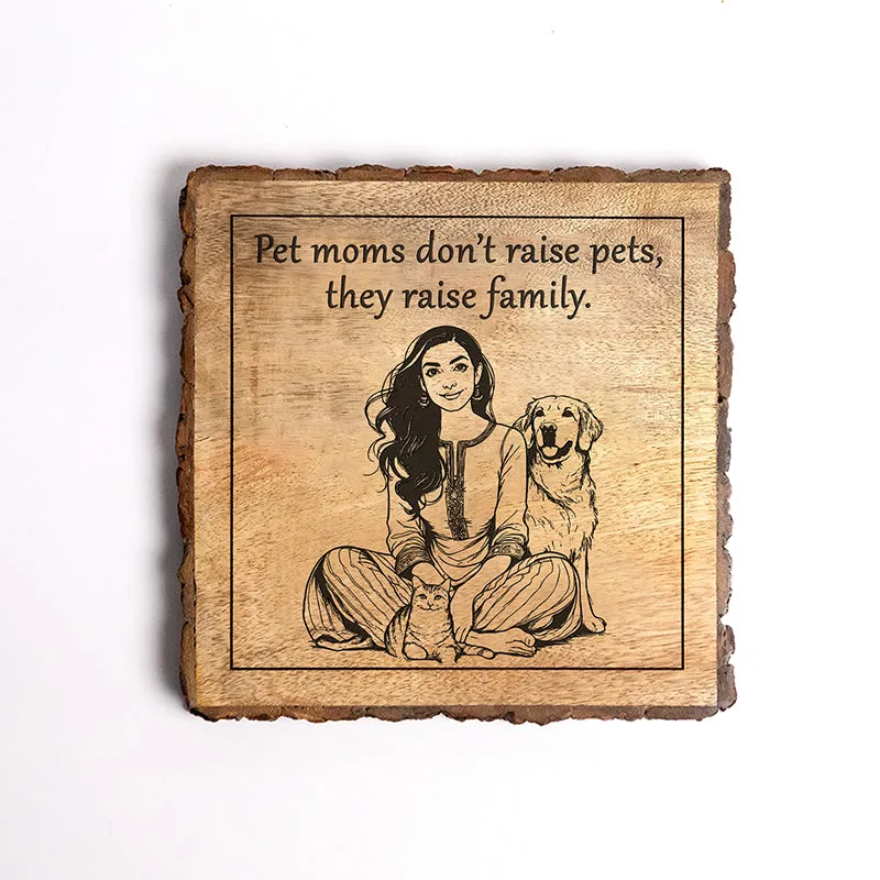 Pet Moms Wooden Showpiece - Square media 5