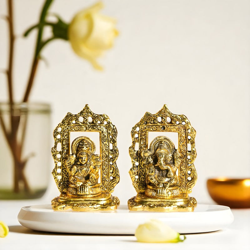 Amaris Lakshmi & Ganesh Idols & Sets - Set Of Two media 4