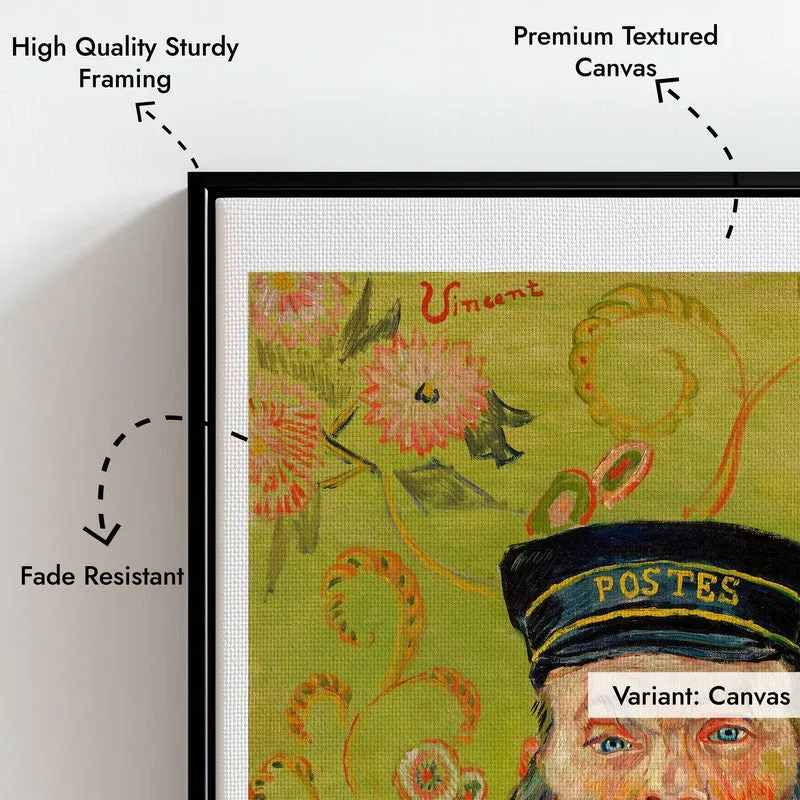 The Postman Vincent Van Gogh Archival Canvas Wall Painting - Black Frame media 7
