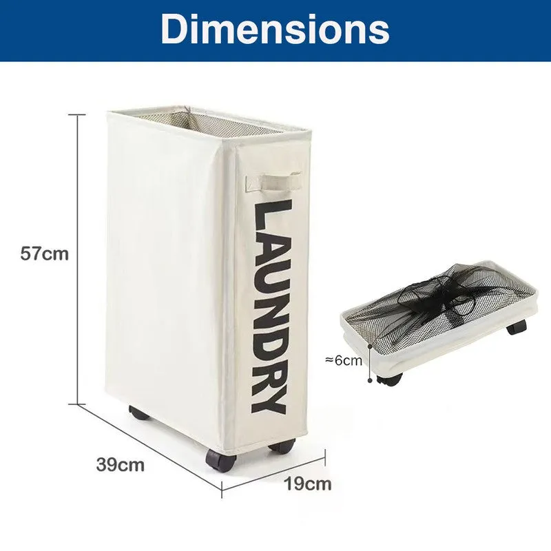 Rioware Tidy Roll Laundry Basket - White media 9