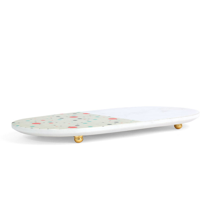 Posh Printed (Marble,Brass) Marble Platter media 4