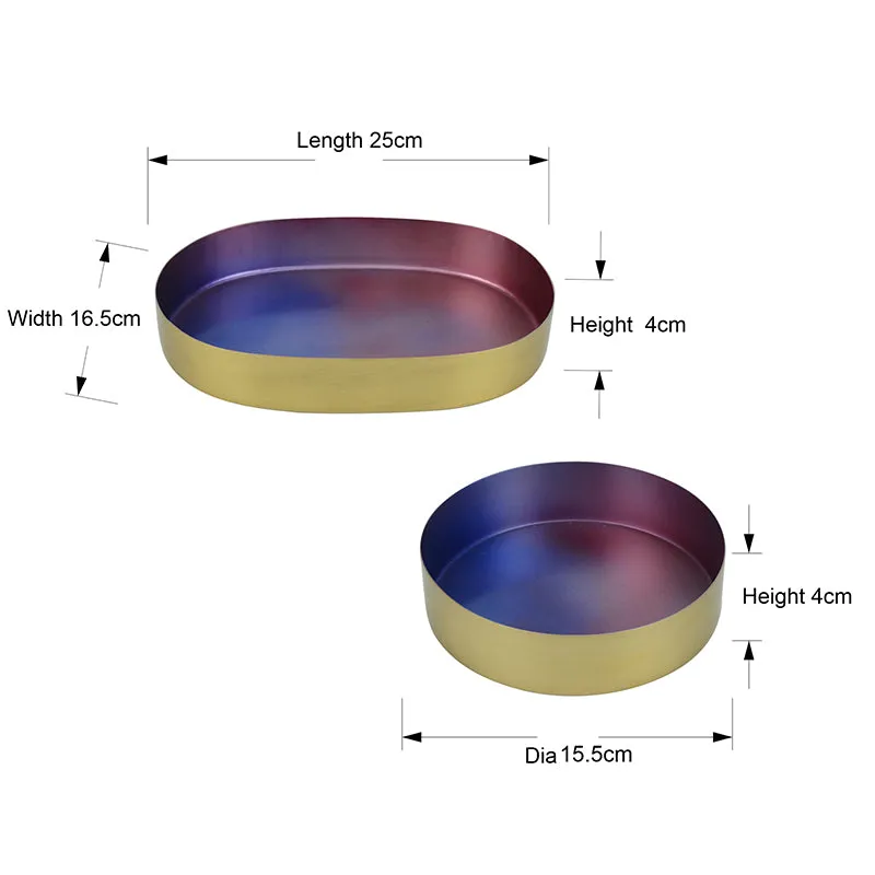 Galaxy Glow Iron Serving Tray - Set Of Two media 6