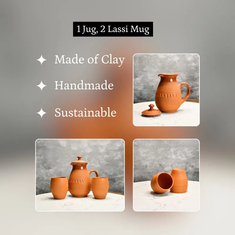 Glance Terracotta Jug with Glasses - Three Piece Set media 7