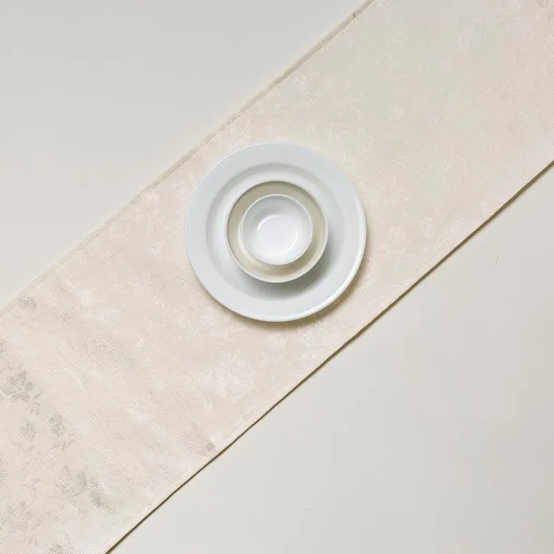 Italian Rose Jacquard Table Runner- White media 3