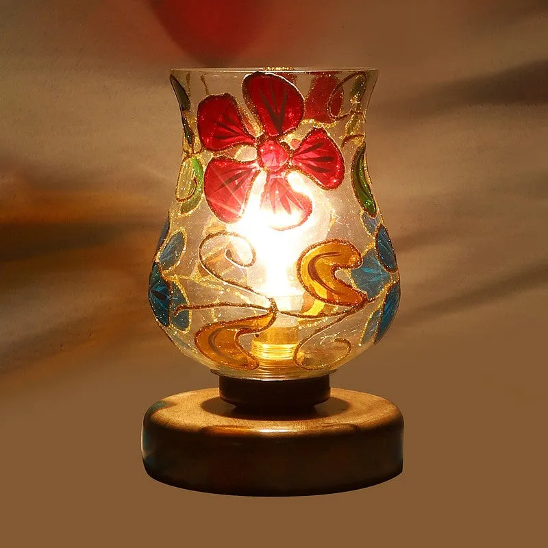 Crestaro Mosaic Glass Table Lamp With Wooden Base - Multicolor media 7