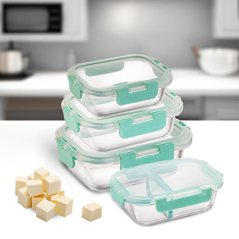 Crusade Glass Container (370, 580, 640 & 1040 ML)  - Set Of Four media 3
