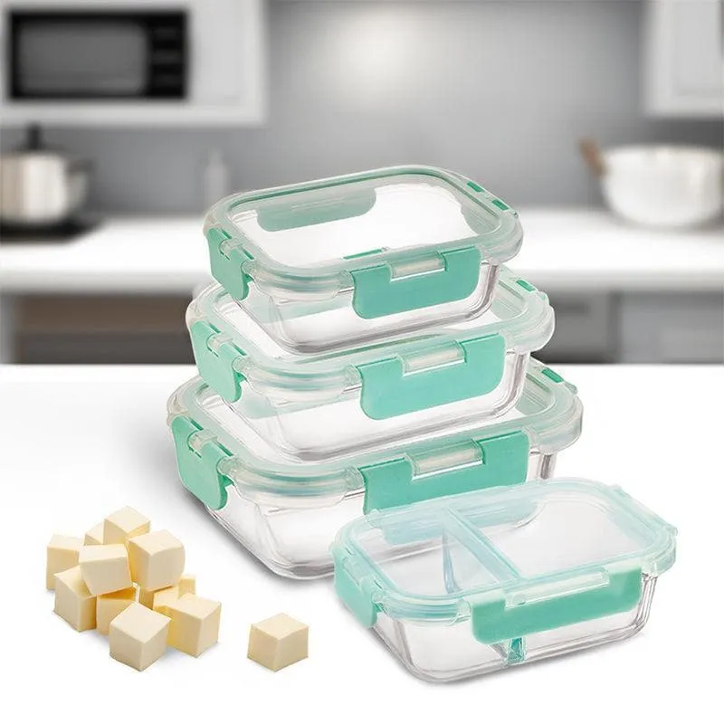 Crusade Glass Container (370, 580, 640 & 1040 ML) - Set Of Four media 3