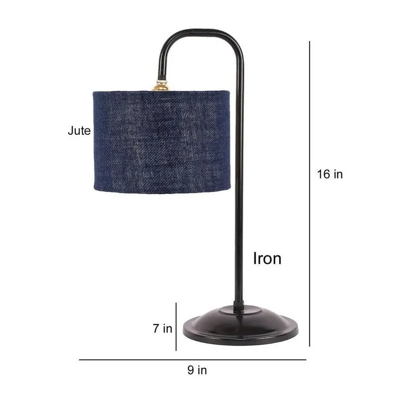 Flynn Arch Fabric Table Lamp - Blue,Black media 7