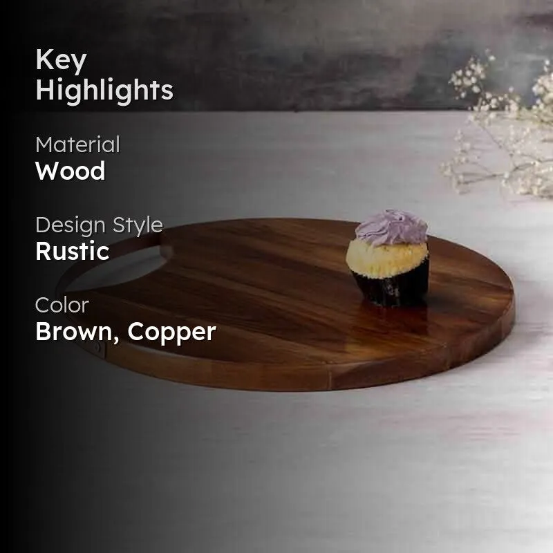 Ebony Wood Platter - Bronze media 2
