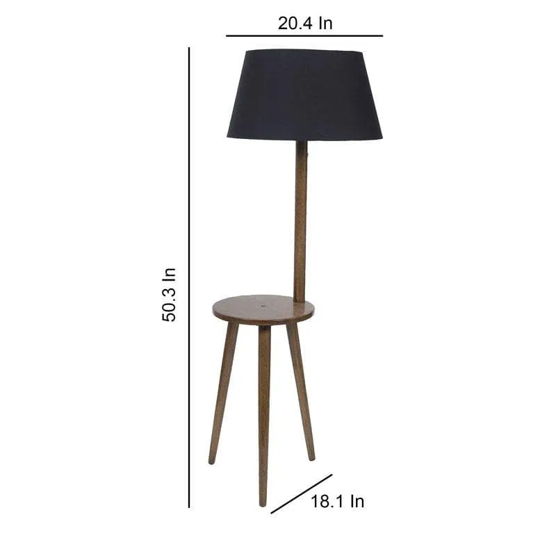 Rosa Miosa Floor Lamp With Shelf - Black media 5