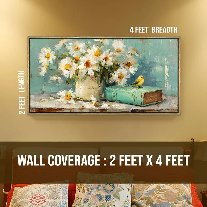 Gentle Perch Canvas Wall Painting With Frame media 8