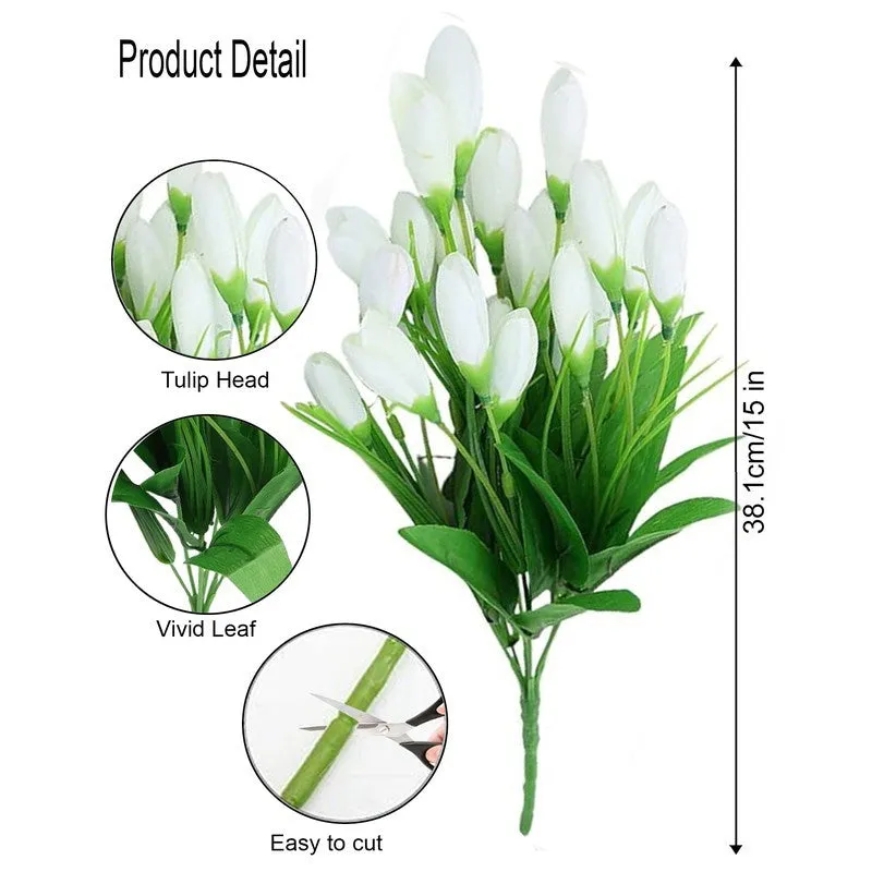 Realistic Artificial Flowers (White) Hassle-Free Decoration media 6