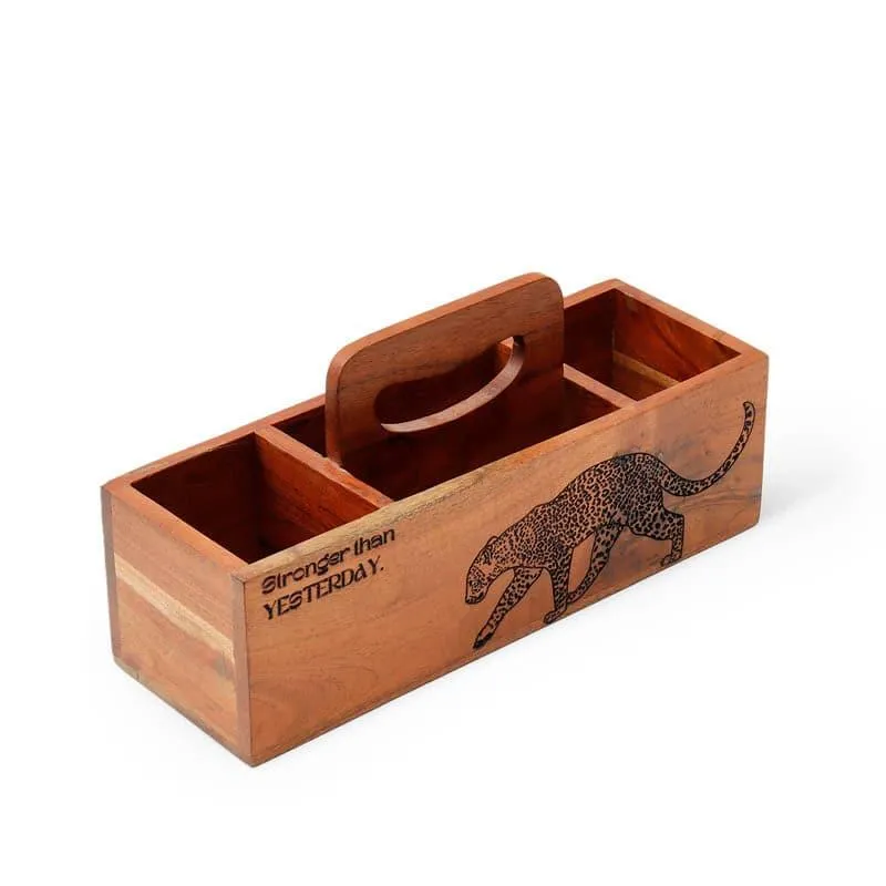 Leopard Cutlery Holder media 4