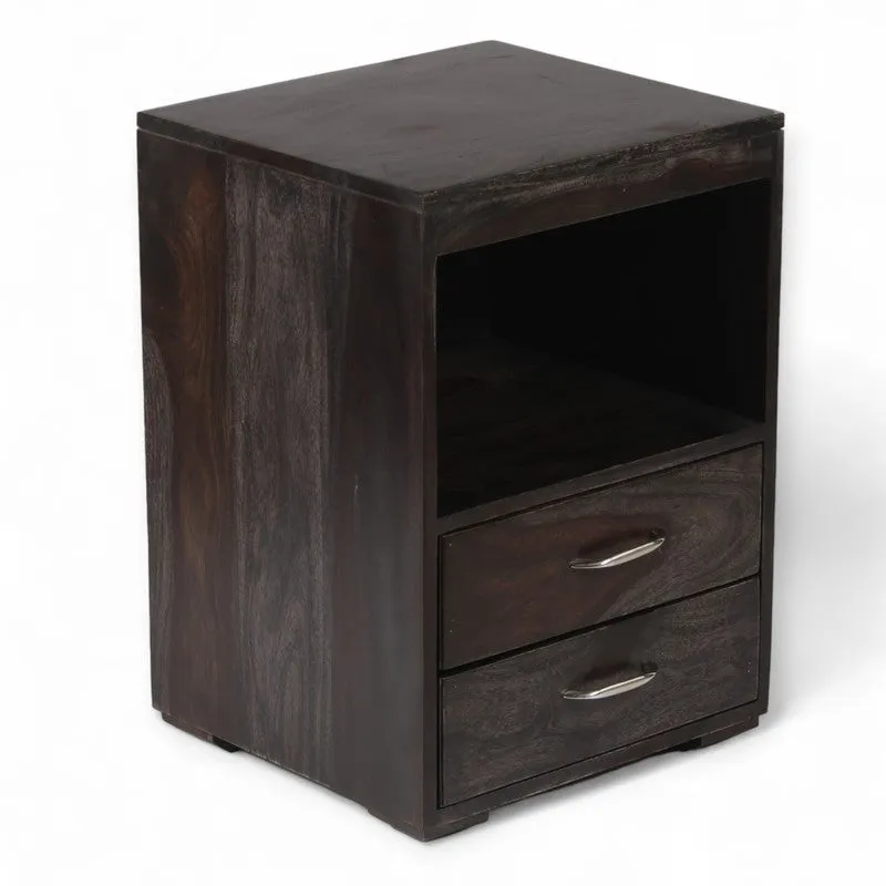 Uverix Sheesham Wooden Side & Bedside Table - Dark Brown media 6
