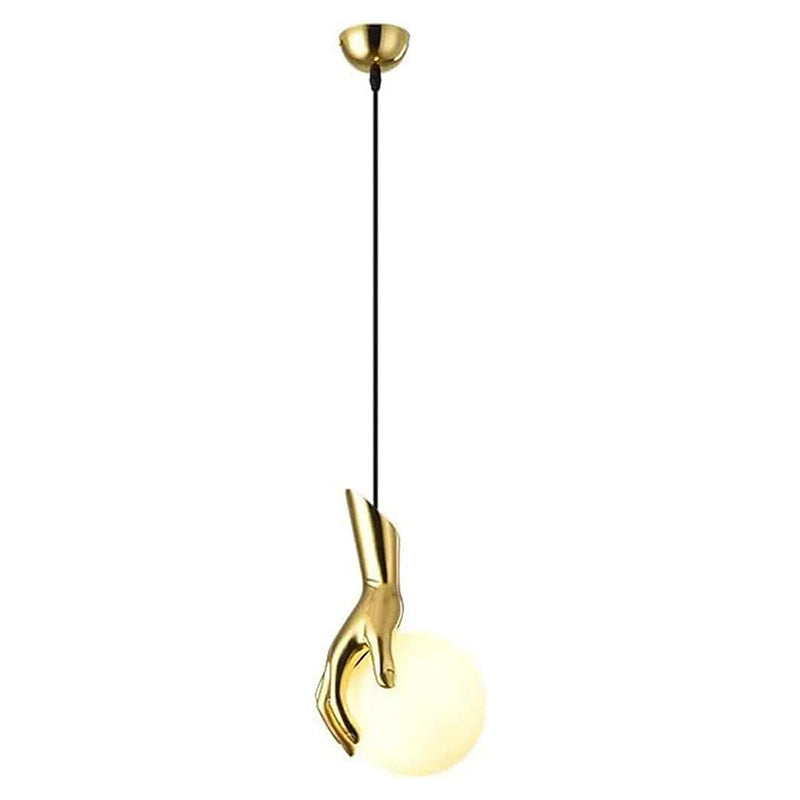 Luma Palm Resin And Glass Ceiling Lamp media 4
