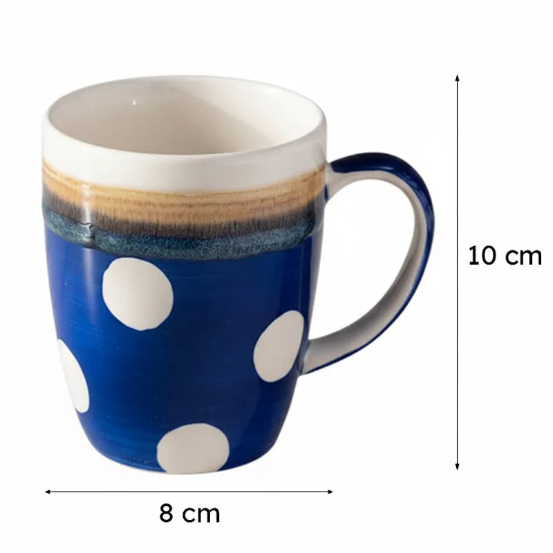 Polka Porcelain Coffee Mug (295 mL) - Blue media 5