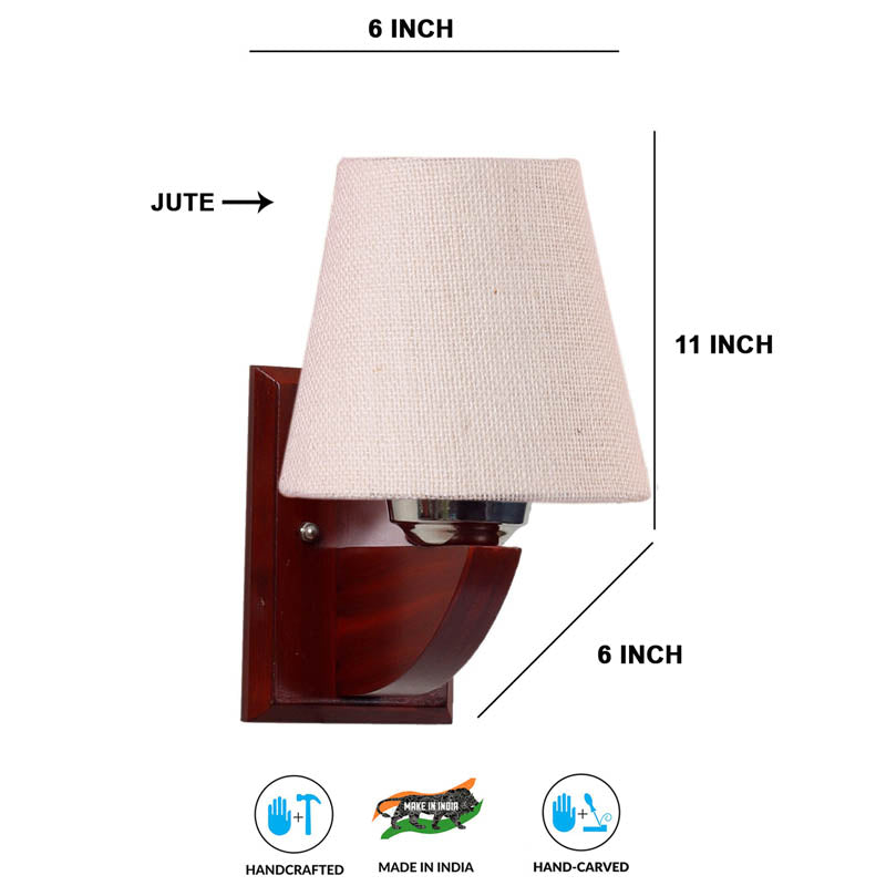 Whimsy Snow Conical Wooden Wall Lamp image 7
