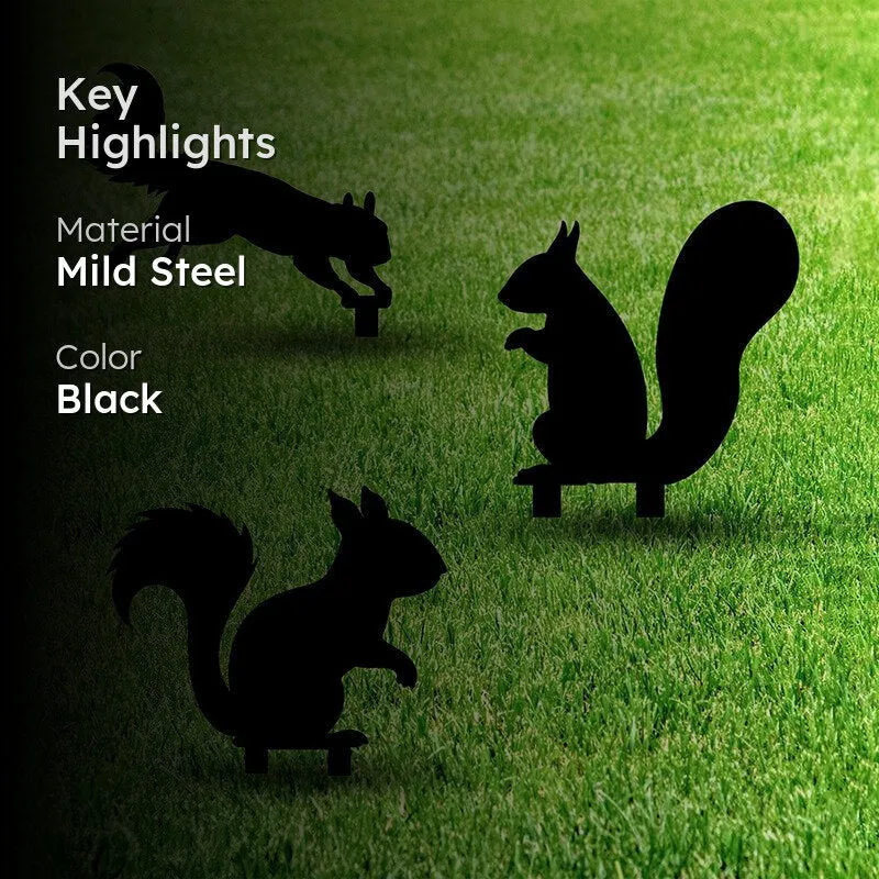 Squirrel Nibble Garden Stake - Set Of Three media 2