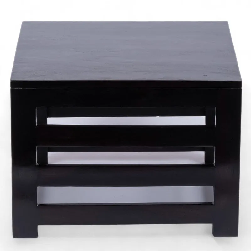 Pervon Sheesham Wooden Center Table - Black media 3