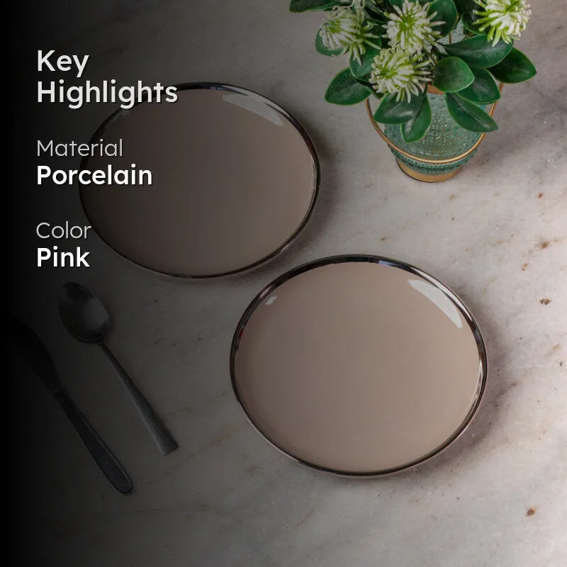 Blush Rim Quarter Plate - Set Of Two media 2