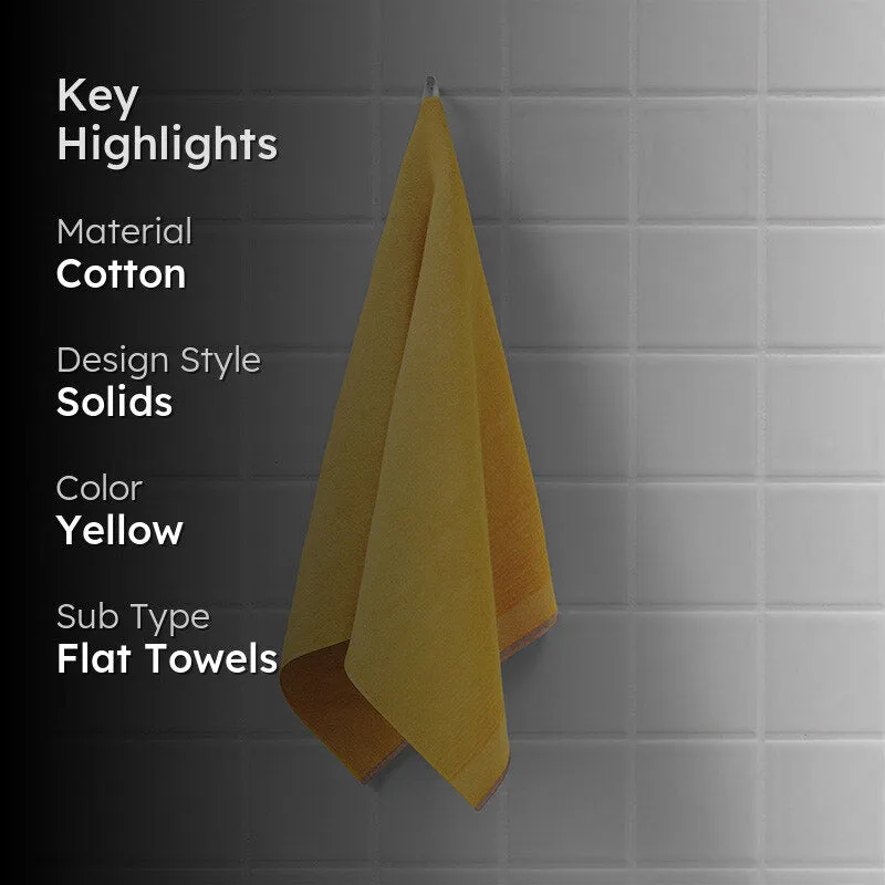 Ruffle Terry Cotton Bath Towel - Yellow media 2