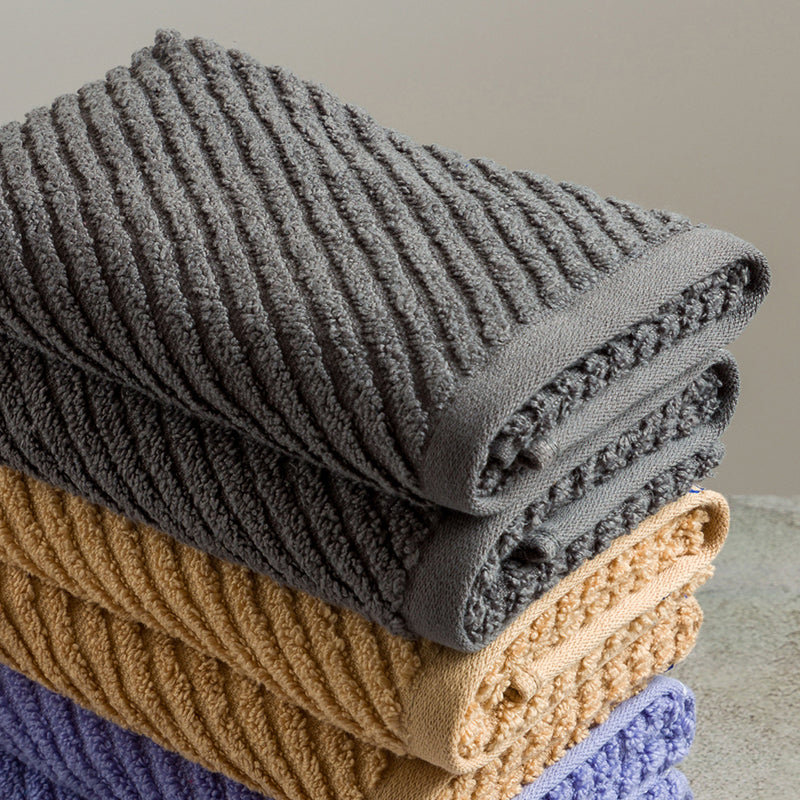 Nautica Riviera Soft Cotton Hand Towel (Dark Grey, Light Tan & Light Blue) - Set Of Six media 5