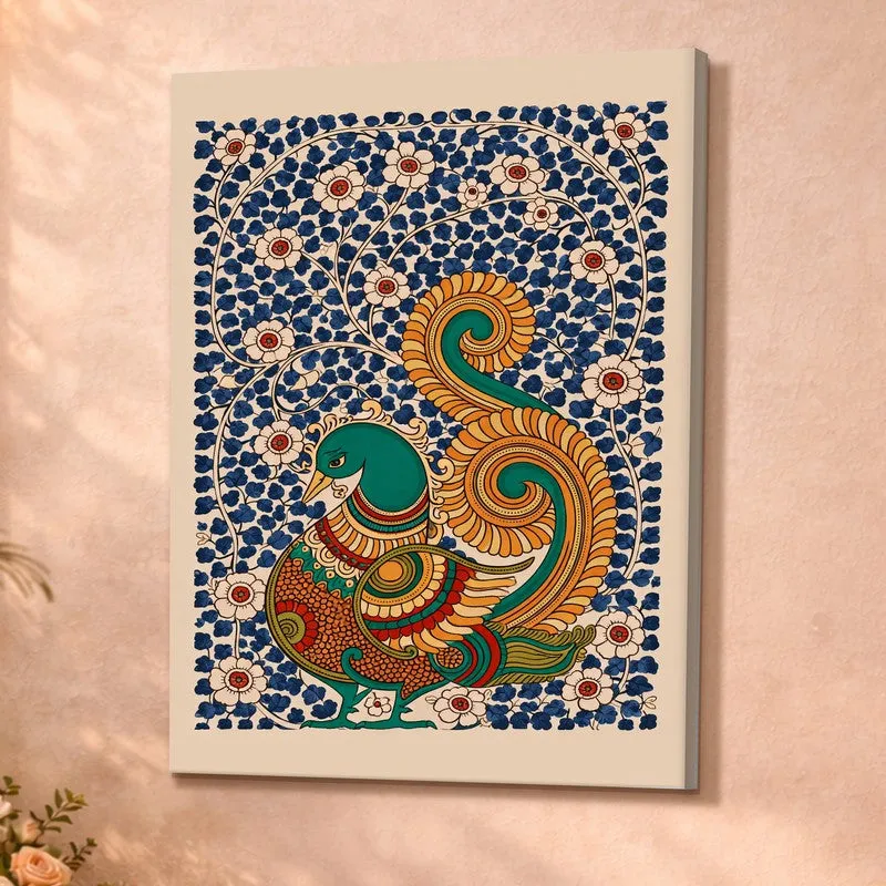 Peacock Serenity Canvas Wall Art & Paintings media 4
