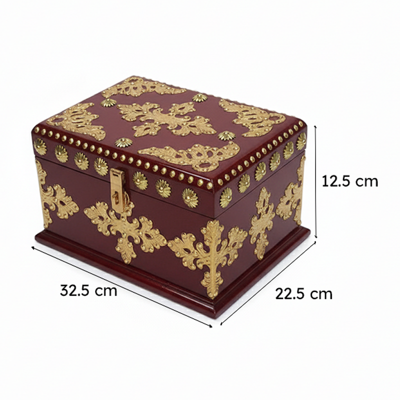 Trela Decorative Wood Jewel Box - Brown media 7