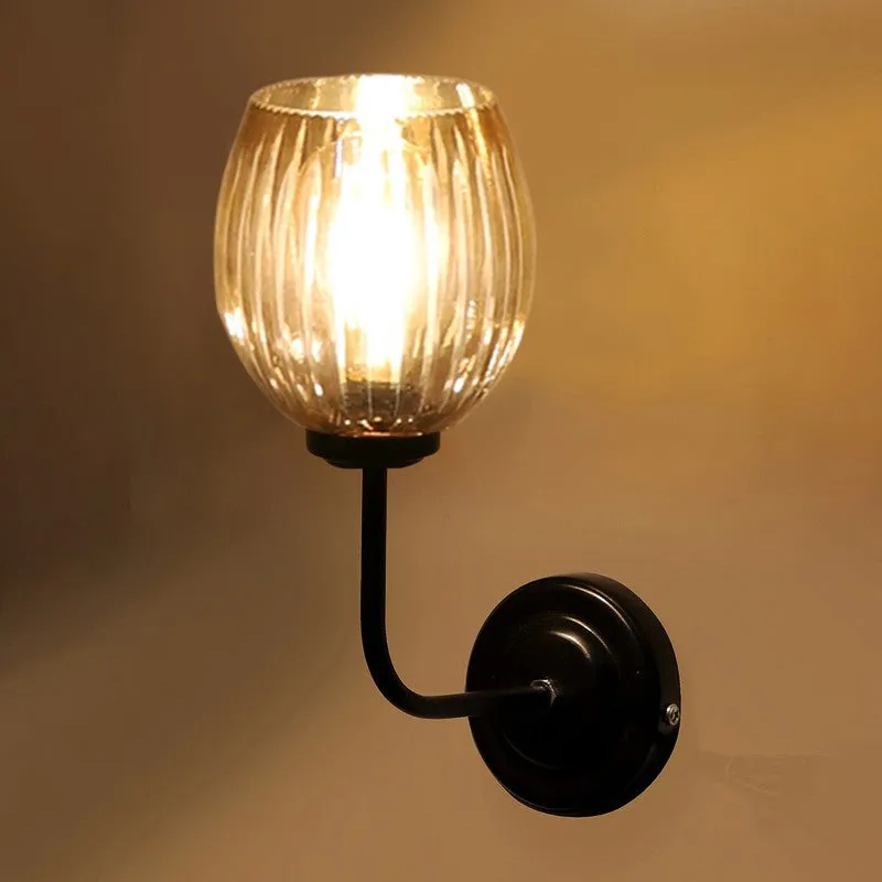 Golden Glow Glass Wall Lamp media 6