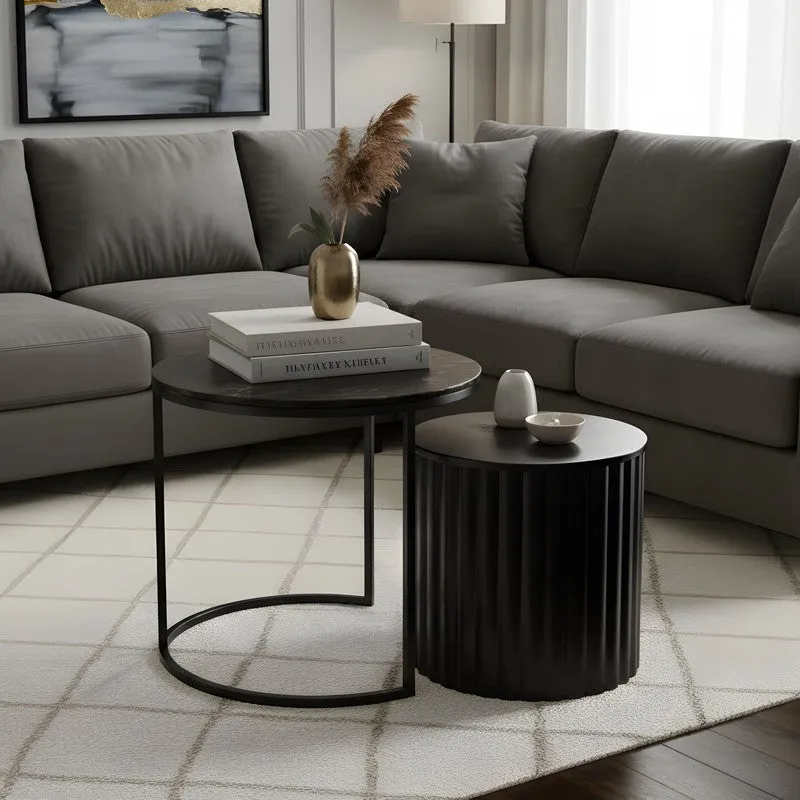 Elvora Center Table (Black) - Set Of Two media 5