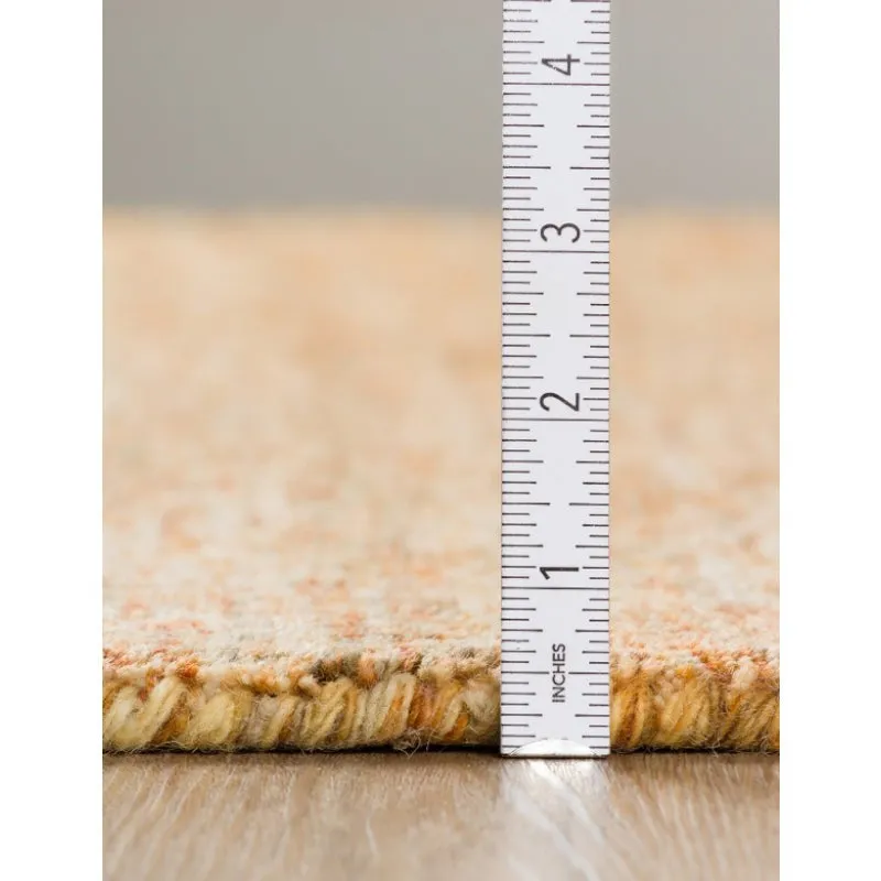 Leyla Hand Woven Wool Rug - Rust media 8