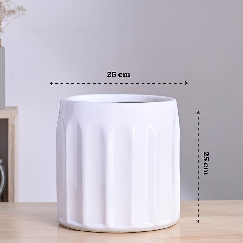 Ugaoo Straits Ceramic Planter - White media 9