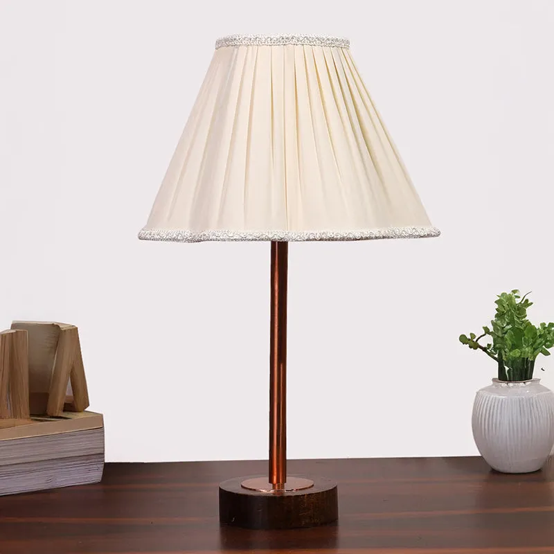 Pleatra Rodin Wooden Table Lamp - White media 3