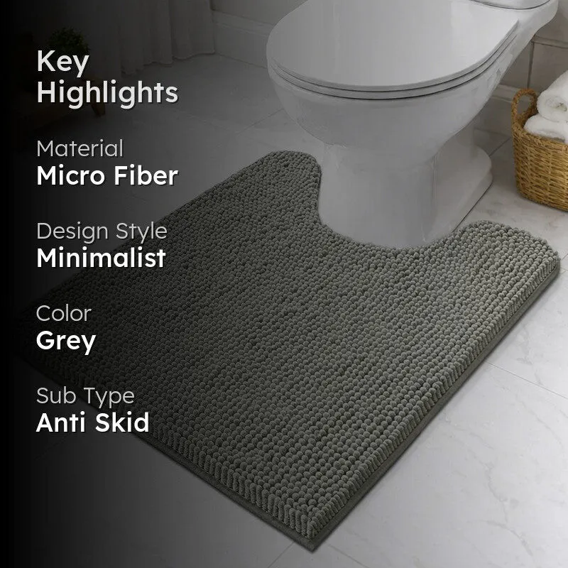 SolidEase Microfiber Bath Mat - Grey media 2