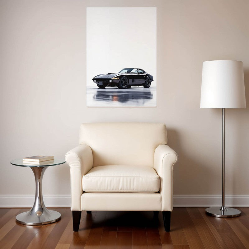 Midnight Racer Wall Poster - Black