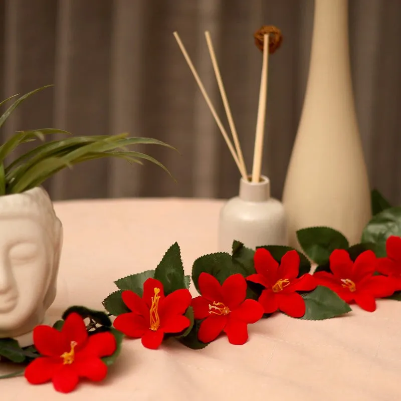 Fiora Artificial Lily Creeper (Red) Set of Five media 5