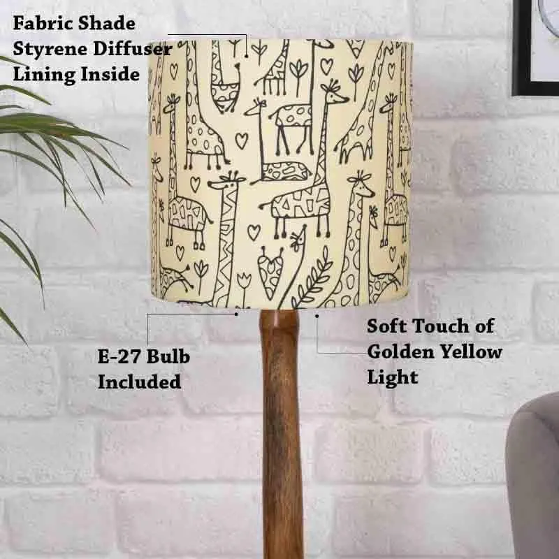Nordic Tall Tales Fabric Table Lamp - Beige,Brown media 5