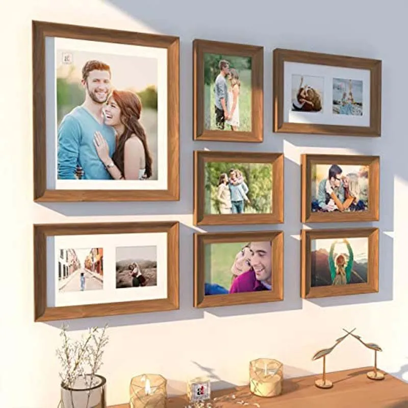 Memories Encased Wooden Photo Frame (Brown) - Set Of Eight media 3