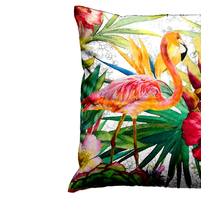 Tropical Flamingo Printed Cushion Cover Set - Set Of Three media 5