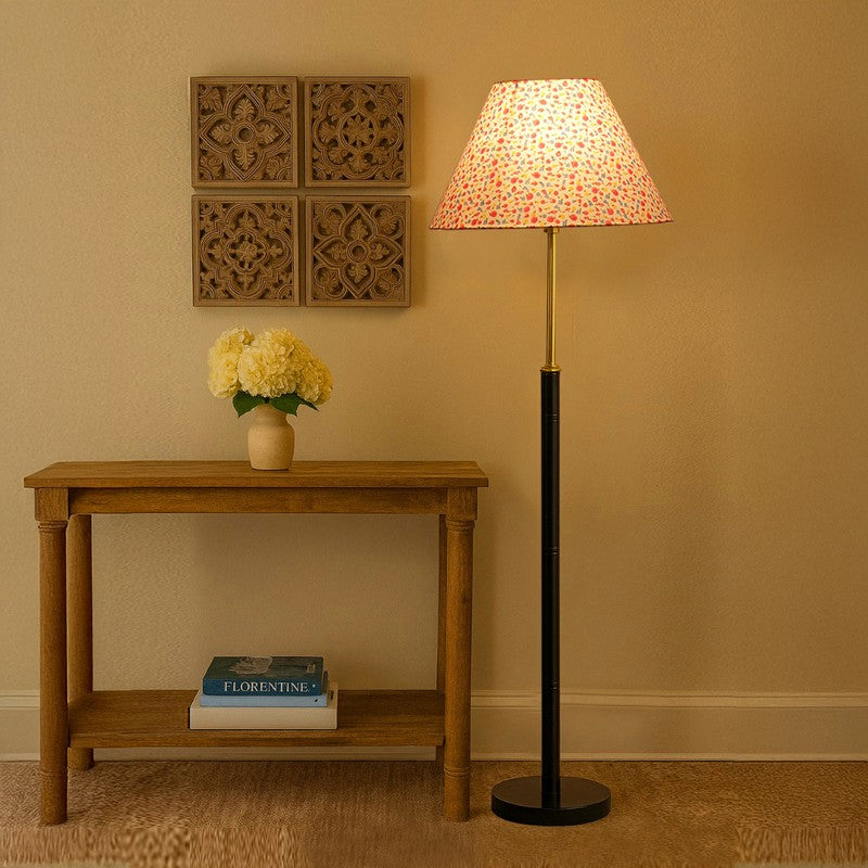 Golden Ray Wooden Floor Lamp - Multicolor