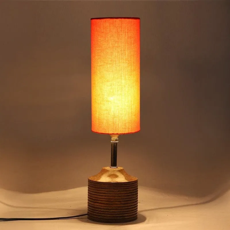 Solids Galore Fabric Table Lamp - Orange,Brown media 7