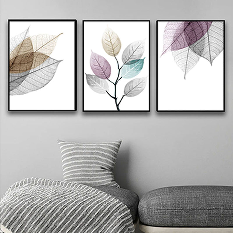 Glory Leaf Wall Painting - Set Of Three