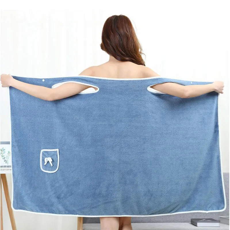 Velvessa Microfiber Bath Wrap - Blue media 3