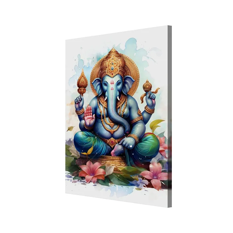 Mystic Ganesha Poly Canvas Wall Painting media 5