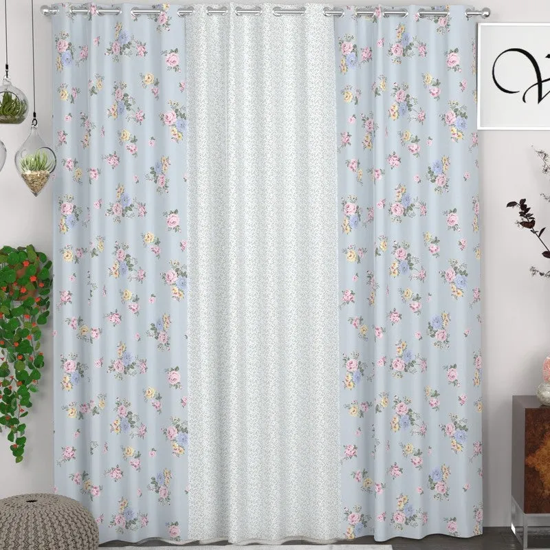 Garden Floral Whisper Curtains - Set of Three media 1