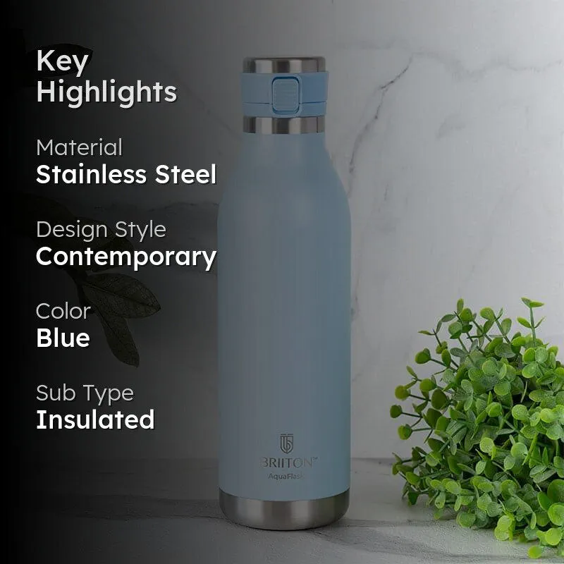 Pristine Sip Hot & Cold Thermos Water Bottle (Blue) - 650 mL media 2